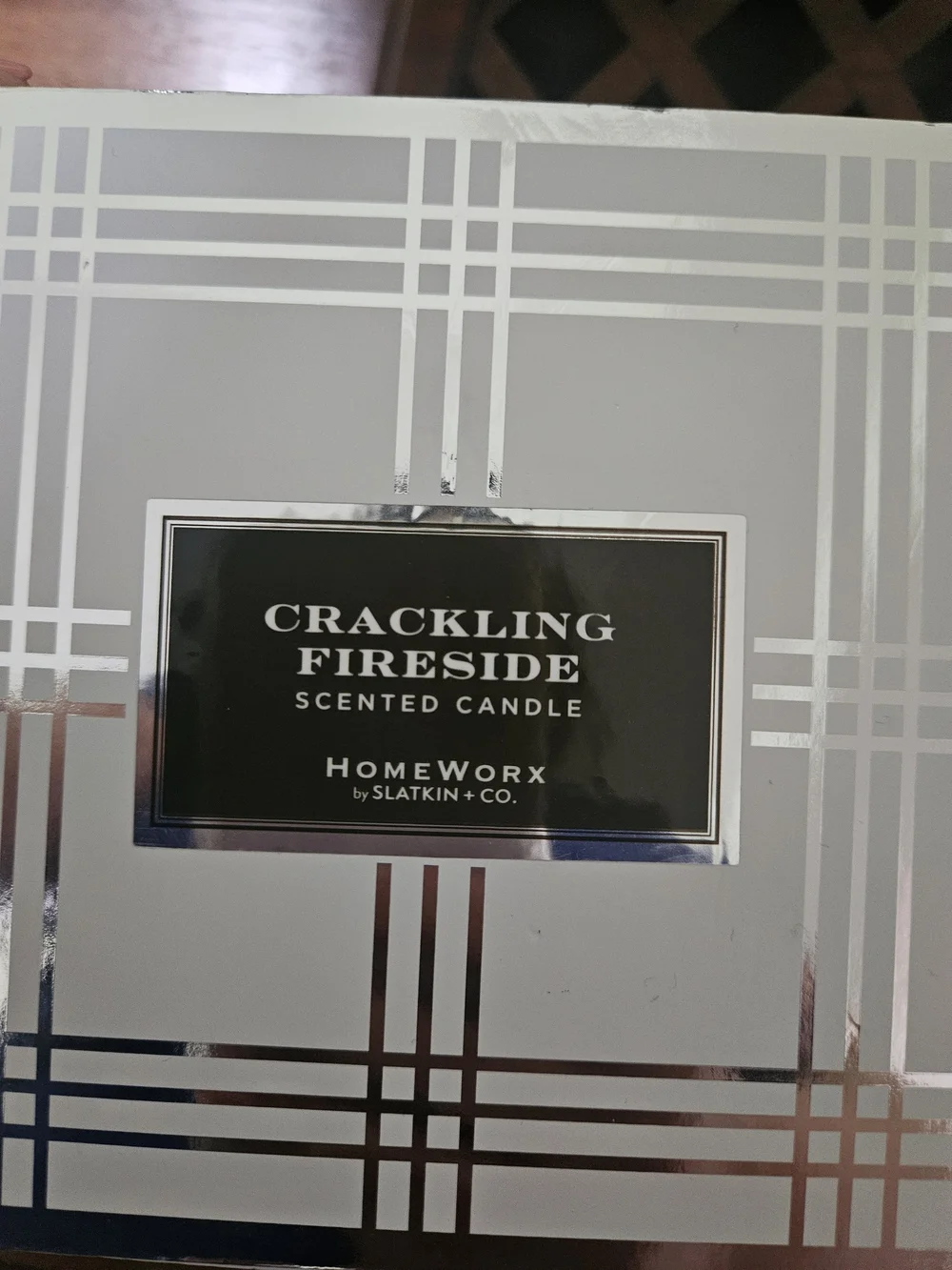 HomeWorx Harry Slatkin Crackling Fireside 18oz 4 Wick Candle Clarendon NEW